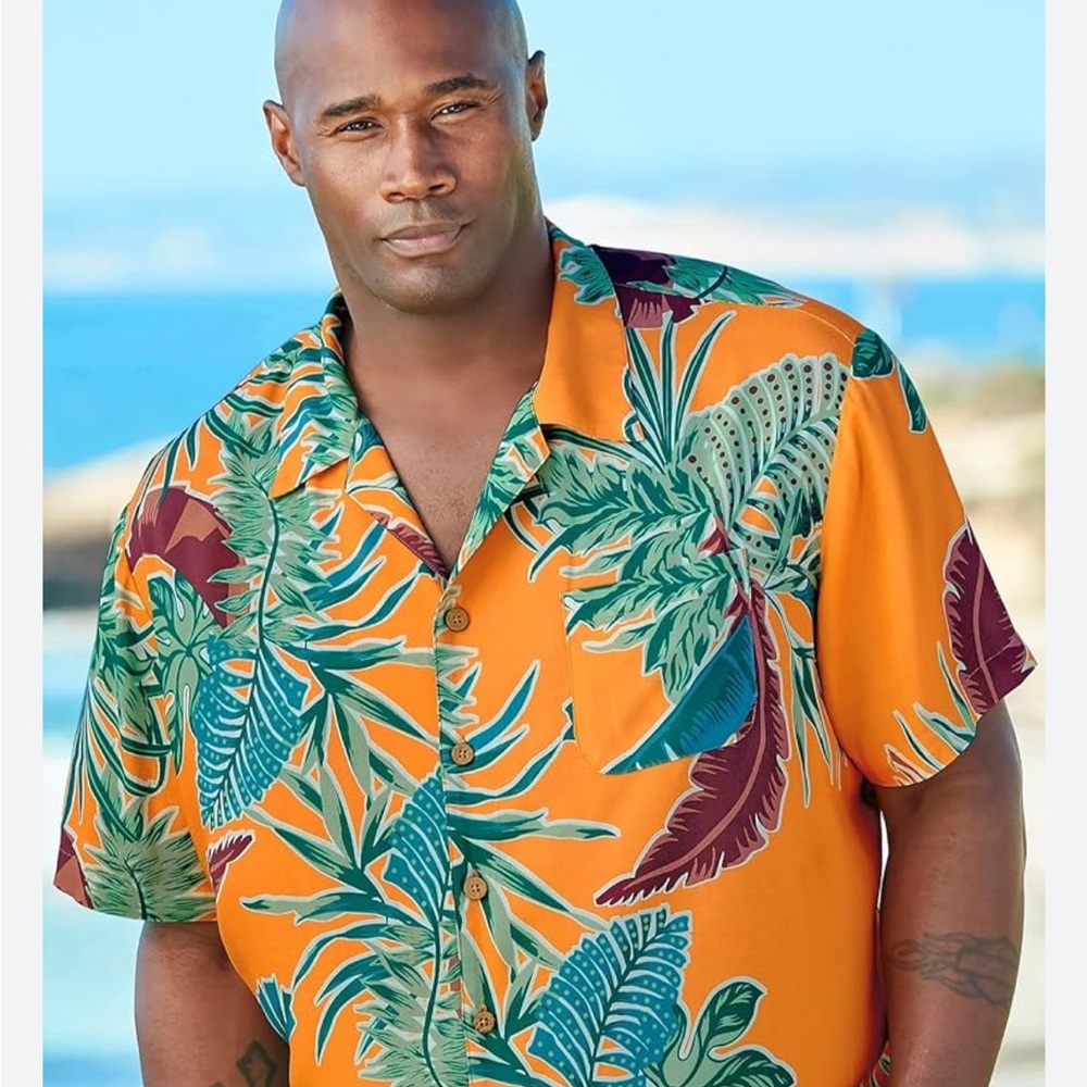KS Island men’s bit & tall Hawaii Shirt